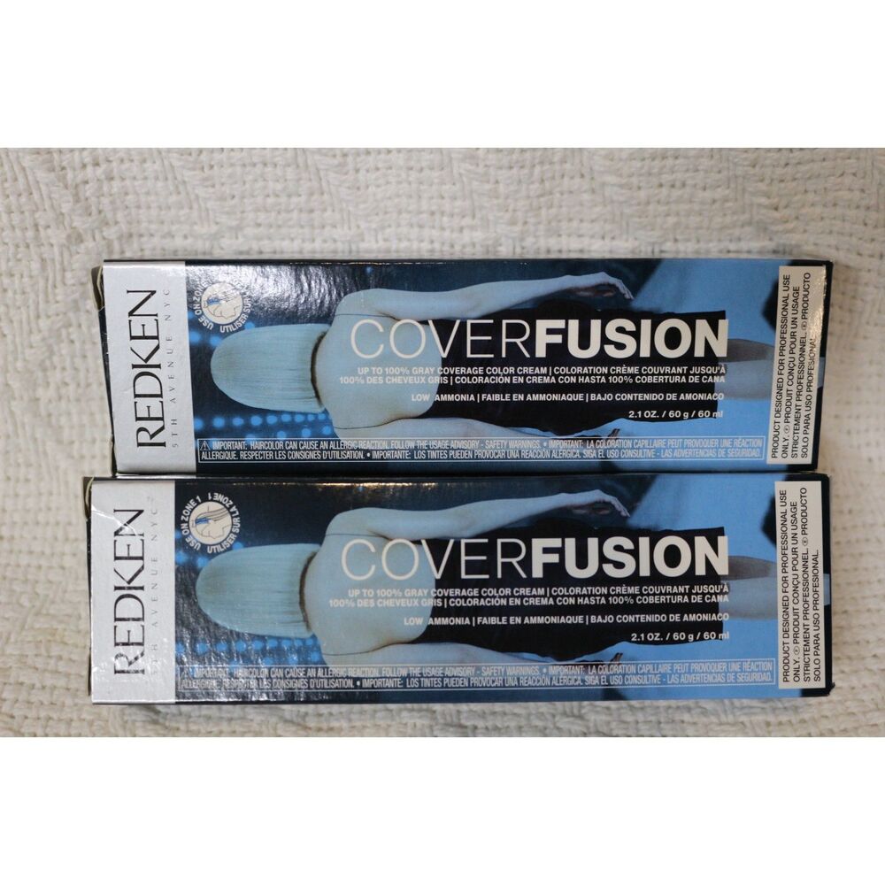 (2) Redken 6NN Natural Fusion Hair Color Dye 2.1 Oz (New)